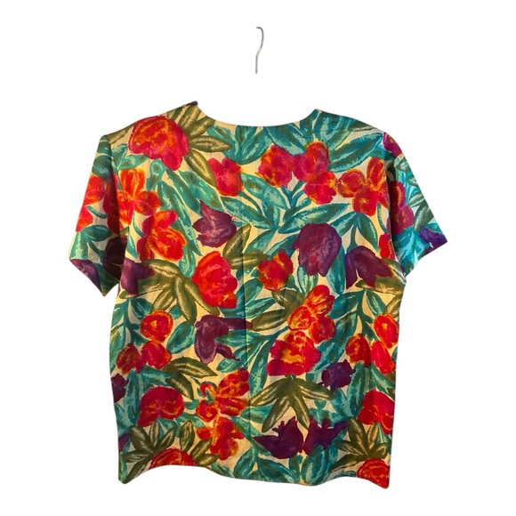 Cristin Stevens Women’s Vintage Multicolor Floral Top and Shorts Set Size M - Picture 5 of 15